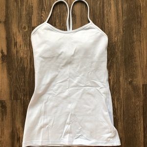 Light blue lululemon tank with built in sports bra